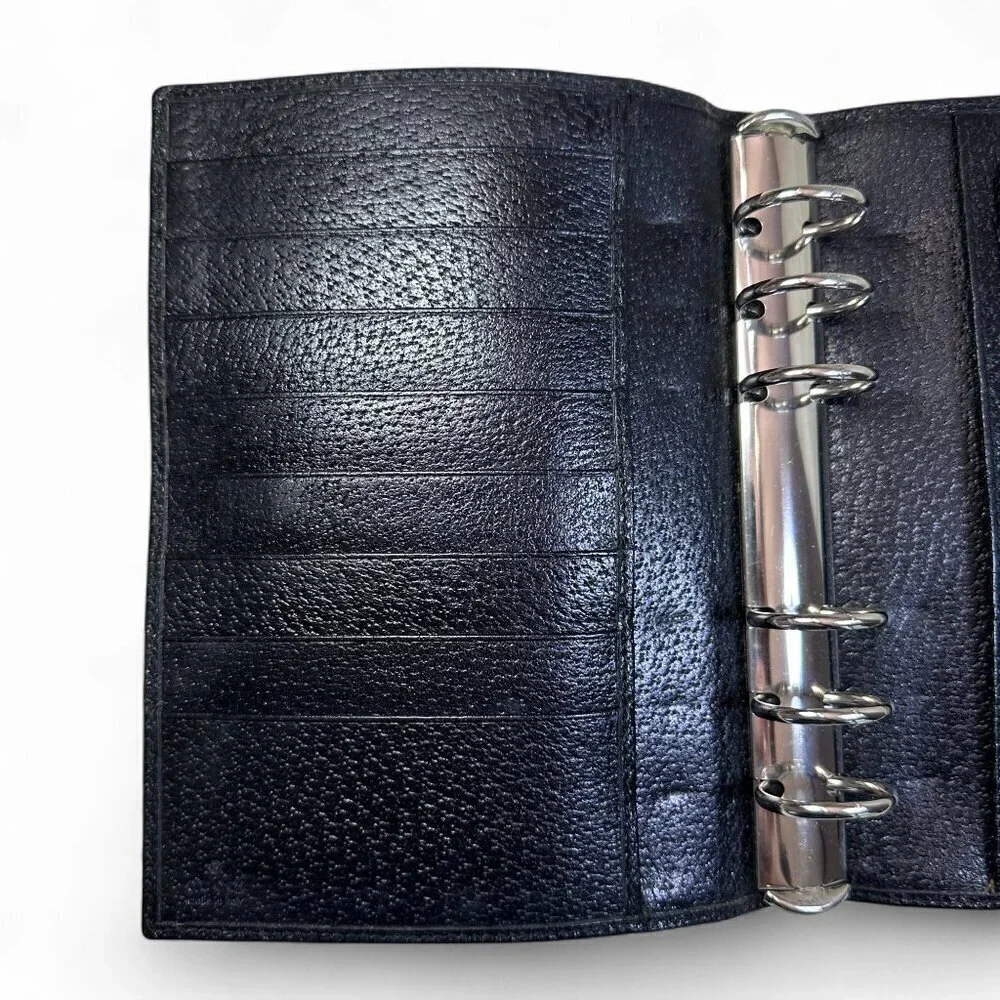 GUCCI Black Nylon Agenda Notebook Cover Unisex